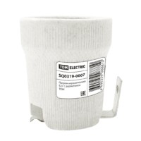 Патрон керамический E27 с держателем TDM