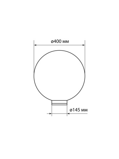 Рассеиватель шар ПММА 400 мм золотой (байонет 145 мм) TDM — изображение 3