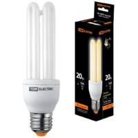 Лампа энергосберегающая КЛЛ 3U 20Вт 2700К Е27 41х156мм TDM