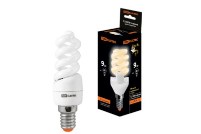 Лампа энергосберегающая КЛЛ FSТ2 9Вт 2700К Е14 32х99мм TDM