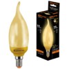 Лампа энергосберегающая КЛЛ СGW 11Вт 2700К Е14 золотая свеча на ветру mini TDM