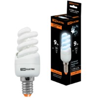 Лампа энергосберегающая КЛЛ FSТ2 9Вт 4000К Е14КОМПАКТ 35х95мм TDM