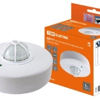 Датчик движения  потолочный  ДДП-01 1100Вт, 5-480с, 2-8м, 5+Лк, 120(сбоку)+360(сверху) гр, IP33 TDM