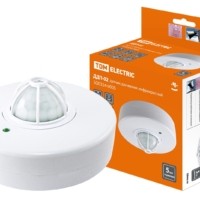 Датчик движения  потолочный  ДДП-02 1100Вт, 5-480с, 2-12м, 5+Лк, 160(сбоку)+360(сверху) гр, IP33 TDM