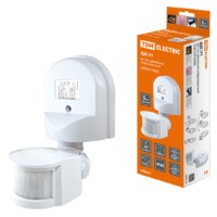 Датчик движения  настенный  ДДС-01 1100Вт, 5-480с, 2-12м, 5+Лк, 180гр, IP44, TDM