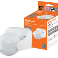 Датчик движения микроволновый (стена) ДДМ-02С 5,8ГГц 1200Вт, 10-720с, 5-15м, 3+лк, 180гр, IP44, TDM