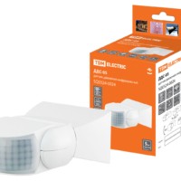 Датчик движения  настенный  ДДС-05 1200Вт, 10-420с, 12м , 3+лк, 180гр,  IP65, TDM