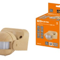 Датчик движения стена ДДС-02С (1100Вт, 5-480с, 6м, 5+Лк, 180гр, IP44), “ЭКО” сосна TDM