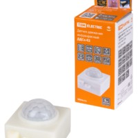 Датчик движения TDM инфракрасный скрытый ДДСк-02 40Вт, 120с, 6м , 30Лк, 120(сбоку)+360(сверху)гр, IP20/IP44 (1/100)