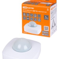 Датчик движения  потолочный ДДП-06 (присутствия) 2000Вт, 10-1800с, 20м , 3+Лк, 180(сбоку)+360(сверху)гр, IP20, TDM