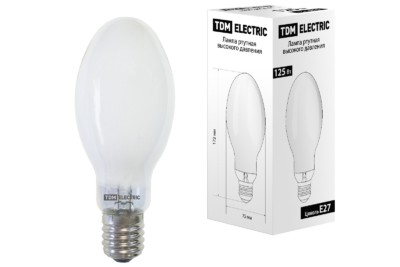 Лампа ртутная высокого давления ДРЛ 125Вт Е27 TDM