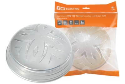 Светильник TDM НПО 106 “Плутон” серебро 1х40 Вт Е27 (1/20)