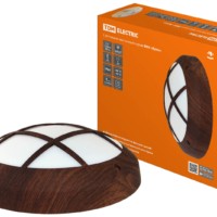 Светильник ФБУ 05-2х20-014 “Бриз 2” венге с решеткой IP64 TDM