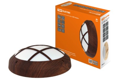 Светильник ФБУ 05-2х20-014 “Бриз 2” венге с решеткой IP64 TDM