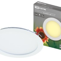 Светильник ультратонкий встраиваемый светодиодный “Даунлайт” СВО (белый) 12 Вт 3000К TDM