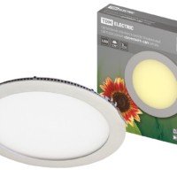 Светильник ультратонкий встраиваемый светодиодный “Даунлайт” СВО (хром) 12 Вт 3000К TDM