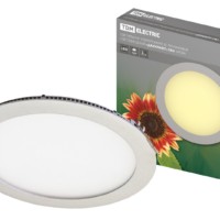 Светильник ультратонкий встраиваемый светодиодный “Даунлайт” СВО (хром) 18 Вт 3000К TDM