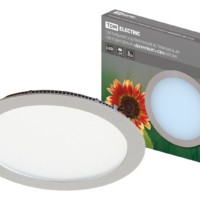 Светильник ультратонкий встраиваемый светодиодный “Даунлайт” СВО (хром) 24 Вт 4000К TDM