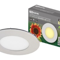 Светильник ультратонкий встраиваемый светодиодный “Даунлайт” СВО (белый) 3 Вт 3000К TDM