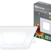 Светильник ультратонкий встраиваемый светодиодный “Даунлайт” квадрат СВО (белый) 3 Вт 6500К TDM