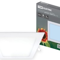 Светильник ультратонкий встраиваемый светодиодный “Даунлайт” квадрат СВО (белый) 18 Вт 4000К TDM