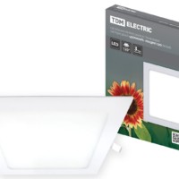 Светильник ультратонкий встраиваемый светодиодный “Даунлайт” квадрат СВО (белый) 24 Вт 6500К TDM