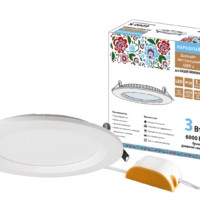 Светильник светодиодный ДПП 2902 12Вт 990Лм 4000К IP65 чёрный круг160×48мм с датчиком Народный