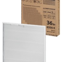 Светодиодная панель универс. ЛП03 595х595 Призма 19 мм 36 Вт 3000 лм, 6500 К, белая (б/п) Народная