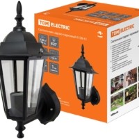 Светильник 6100-01 садово-парковый шестигранник, 100Вт, вверх, черный TDM