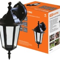 Светильник 6100-02 садово-парковый шестигранник, 100Вт, вниз, черный TDM