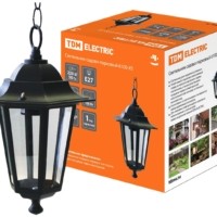 Светильник 6100-05 садово-парковый шестигранник, 100Вт, подвес, черный TDM