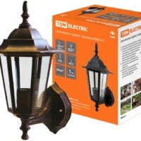 Светильник 6060-11 садово-парковый шестигранник, 60Вт, вверх, бронза TDM