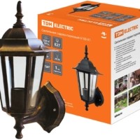 Светильник 6100-11 садово-парковый шестигранник, 100Вт, вверх, бронза TDM