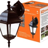 Светильник 4060-12 садово-парковый четырехгранник, 60Вт, вниз, бронза TDM