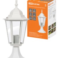 Светильник 6060-24 садово-парковый шестигранник, 60Вт, стойка, белый