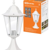 Светильник 6100-24 садово-парковый шестигранник, 100Вт, стойка, белый