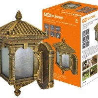 Светильник садово-парковый “Самурай” 60 Вт, вверх, шагрень/бронза, Е27, TDM