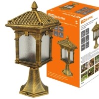 Светильник садово-парковый “Самурай” 60 Вт, стойка, шагрень/бронза, Е27, TDM