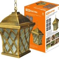 Светильник садово-парковый “Прованс” 100 Вт, подвес, шагрень/бронза Е27, TDM