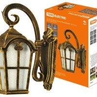 Светильник садово-парковый “Братья Гримм” 100 Вт, вниз, шагрень/бронза, Е27, TDM