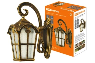 Светильник садово-парковый “Братья Гримм” 100 Вт, вниз, шагрень/бронза, Е27, TDM