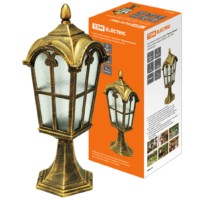 Светильник садово-парковый “Братья Гримм” 100 Вт, стойка, шагрень/бронза, Е27, TDM