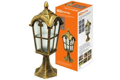 Светильник садово-парковый “Братья Гримм” 100 Вт, стойка, шагрень/бронза, Е27, TDM