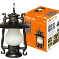 Светильник садово-парковый “Кантри” 60 Вт, подвес, матовое/черный, Е27, TDM