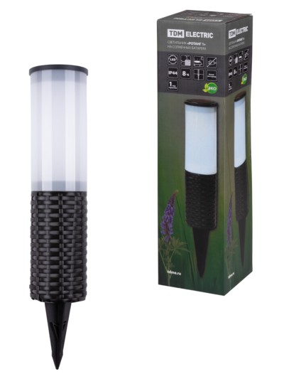 Светильник СС “Ротанг 1” на солнечных батареях, пластик, 7х43cм, TDM