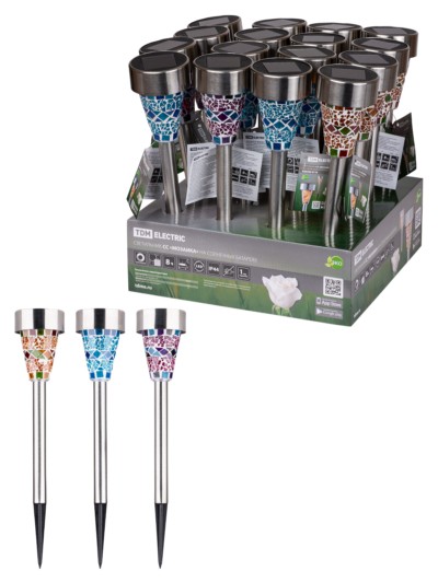 Светильник СС “Мозаика” на солнечных батареях, сталь, в ассортименте, ДБ, TDM