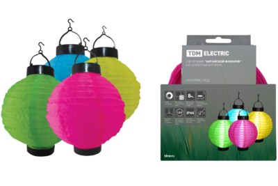 Светильник “Китайский фонарик” на солнечных батареях, TDM