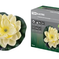 Светильник “Кувшинка желтая”, на солнечных батареях, меняет цвет, водный, TDM