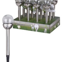 Светильник СС “Кракле” на солнечных батареях, сталь, меняет цвет, TDM