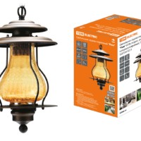 Светильник садово-парковый “Рим” 60 Вт, подвес, алюм., янтарное/кофейный, Е27, TDM